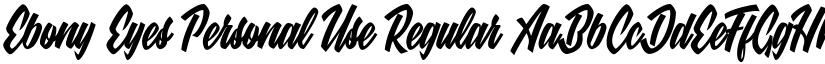 Ebony Eyes Personal Use Regular font