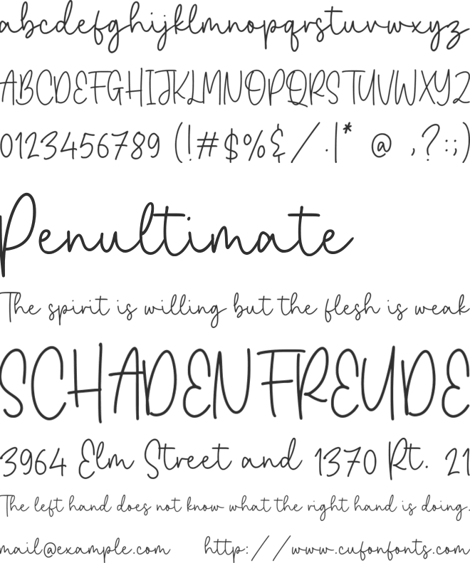Joselyna font preview