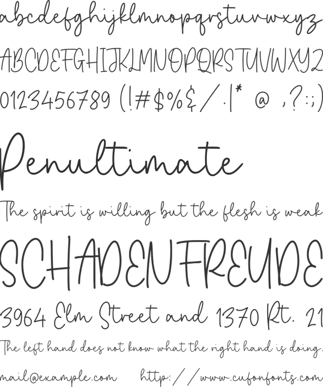 Joselyna font preview