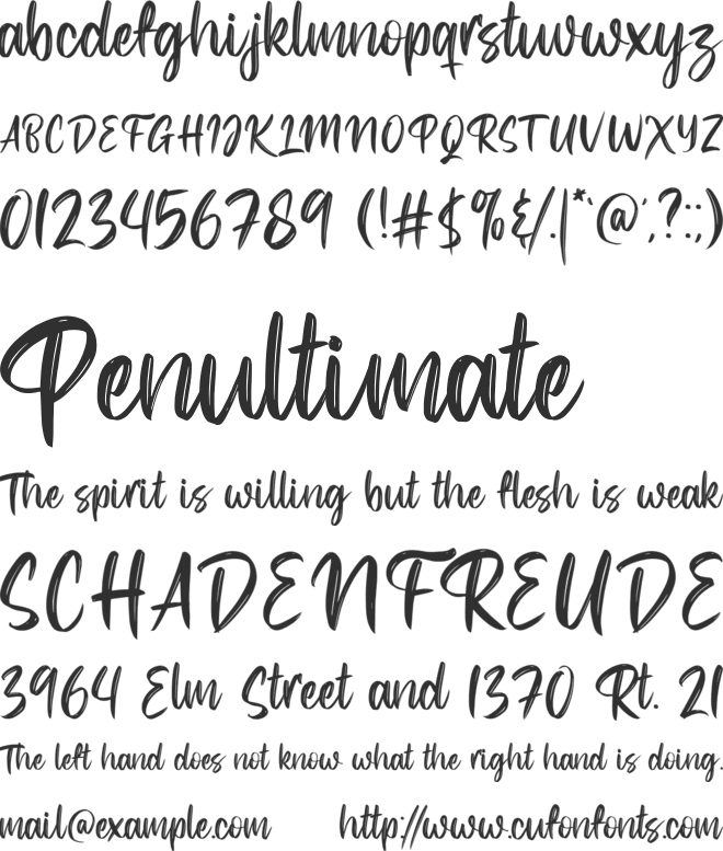 Hysteria font preview