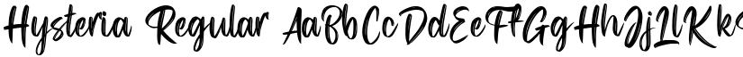 Hysteria Regular font