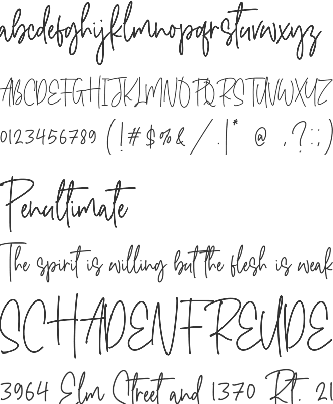 Candyreins font preview