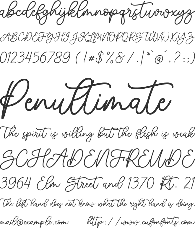 Empathy font preview