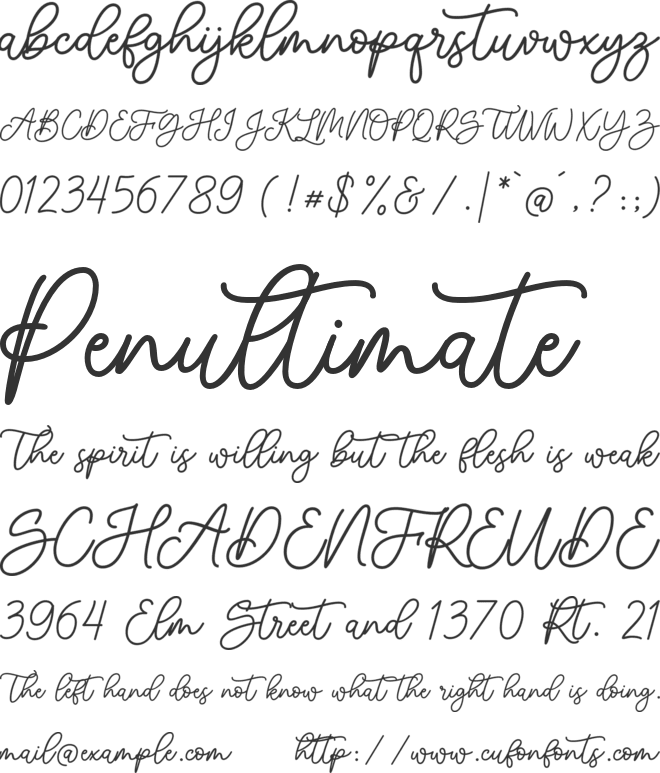 Empathy font preview