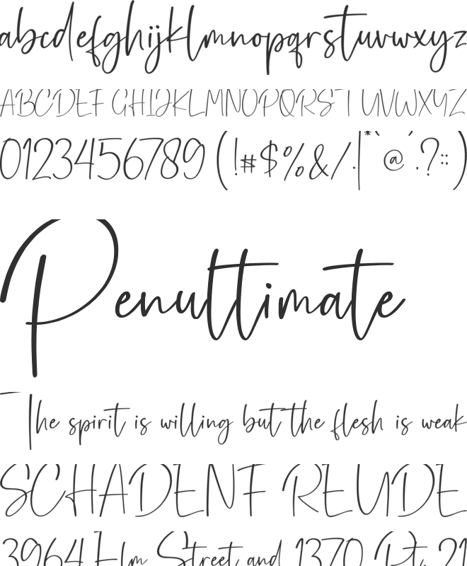 Pleasent font preview