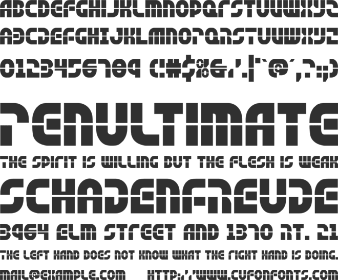 Rebel Command font preview