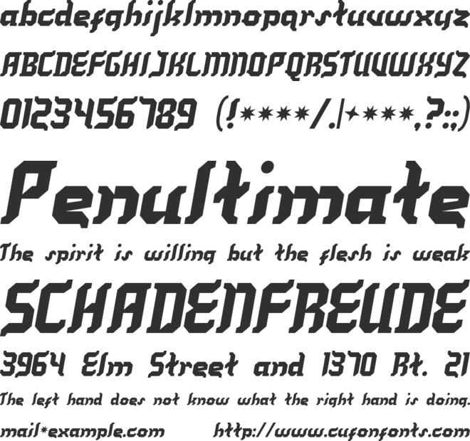 Kill your darlings font preview