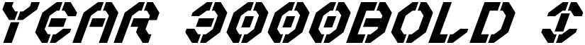 Year 3000Bold Italic font
