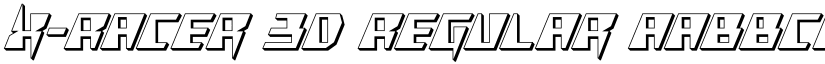 X-Racer 3D Regular font