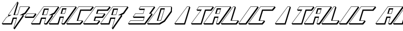 X-Racer 3D Italic Italic font