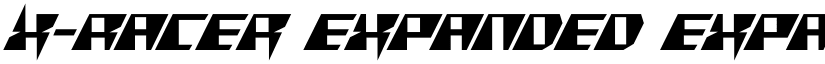 X-Racer Expanded Expanded font