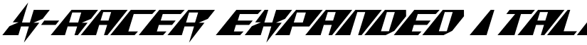 X-Racer Expanded Italic Expanded Italic font