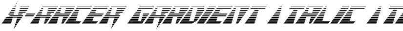 X-Racer Gradient Italic Italic font