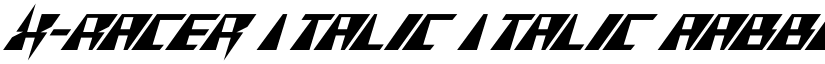 X-Racer Italic Italic font