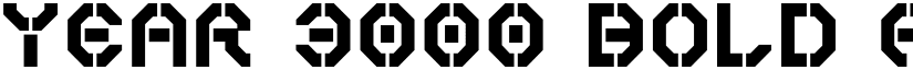 Year 3000 Bold font
