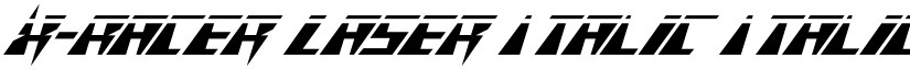 X-Racer Laser Italic Italic font
