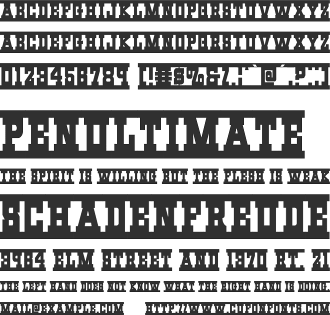 Western Rail font preview