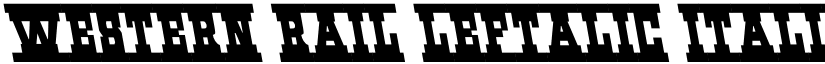 Western Rail Leftalic Italic font