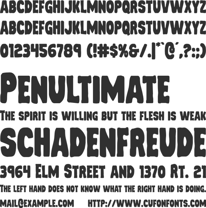 Mystery Mobile font preview