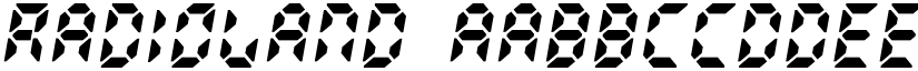 Radioland font