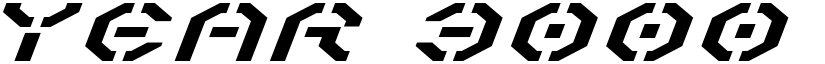 Year 3000 Expanded Italic font