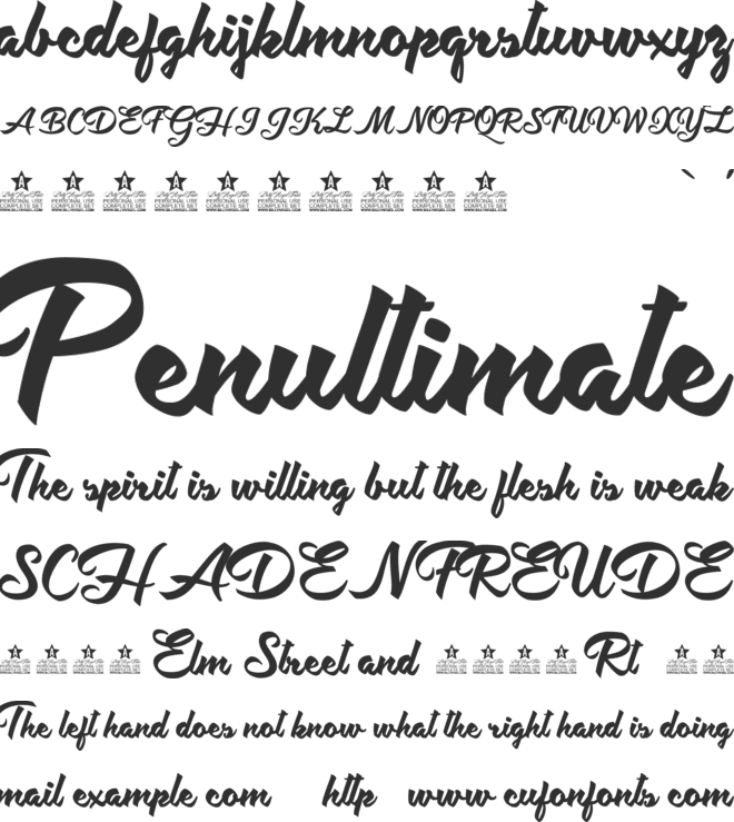 Shity Chats Personal Use font preview