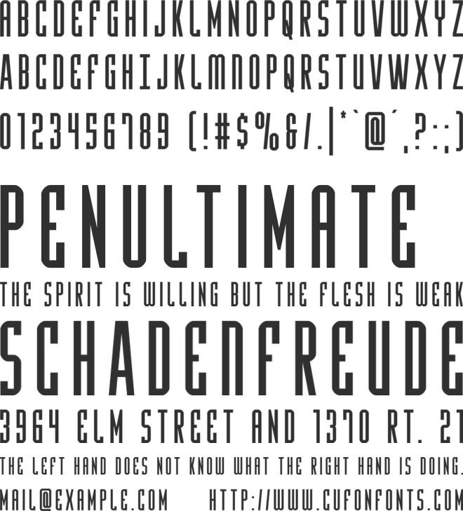 Y-Files font preview