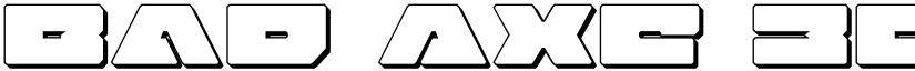Bad Axe 3D Regular font