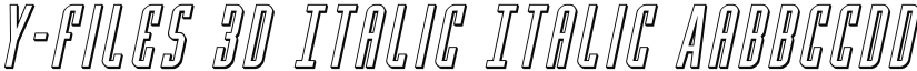 Y-Files 3D Italic Italic font