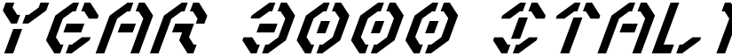 Year 3000 Italic font