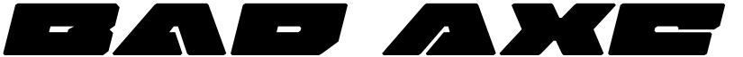 Bad Axe Expanded Italic Expanded Italic font