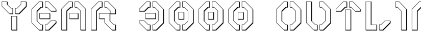Year 3000 Outline font
