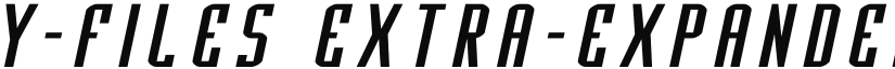 Y-Files Extra-Expanded Italic Extra-Expanded Italic font