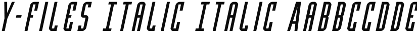 Y-Files Italic Italic font