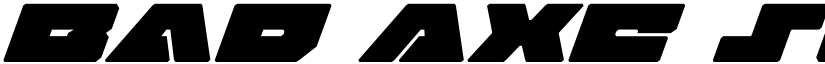 Bad Axe Super-Italic Italic font