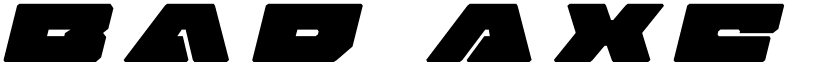 Bad Axe Title Italic Italic font