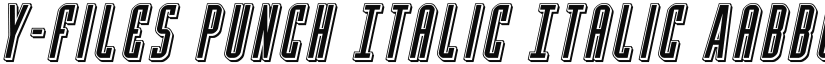 Y-Files Punch Italic Italic font