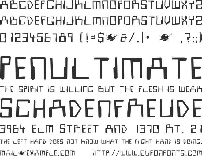 Look Sir, Droids font preview