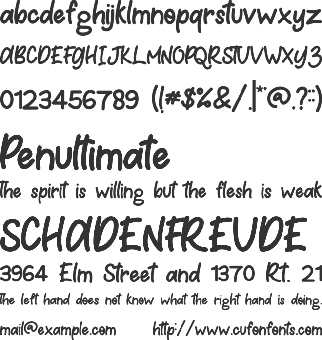 Meow Meong font preview