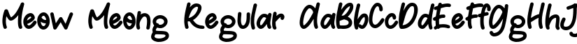 Meow Meong Regular font