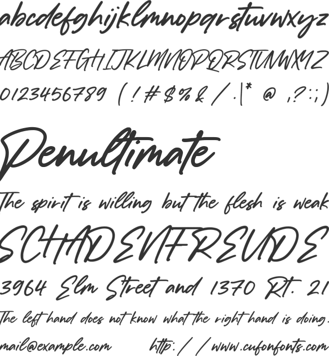 Dancingdog font preview