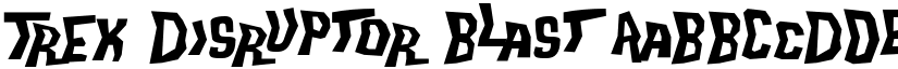 Trek Disruptor Blast font
