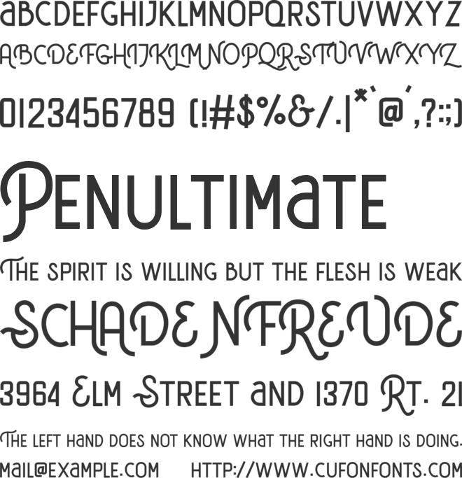 Delfina font preview