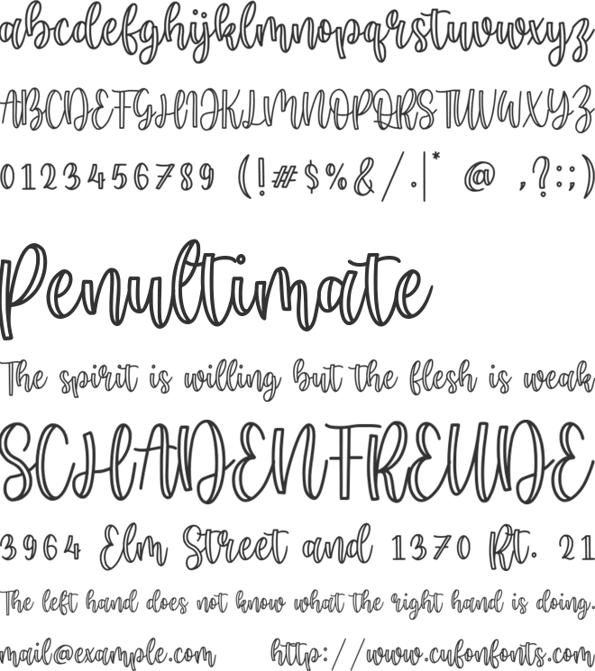 Minoline font preview