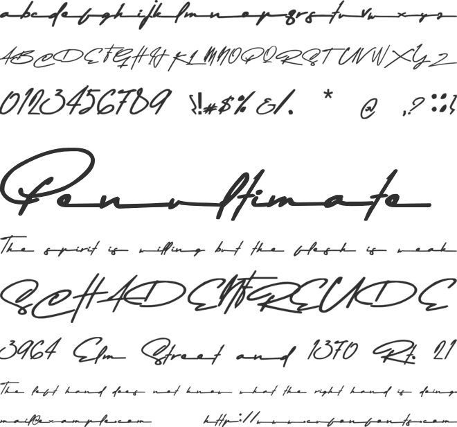 Gilberta Signature font preview