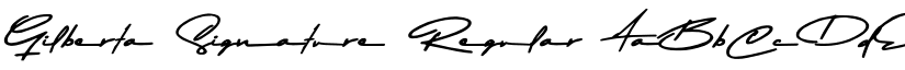 Gilberta Signature Regular font