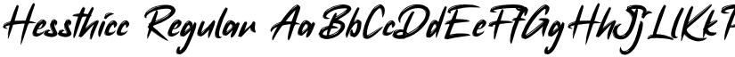 Hessthicc Regular font