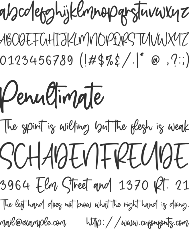 Starbeamer font preview