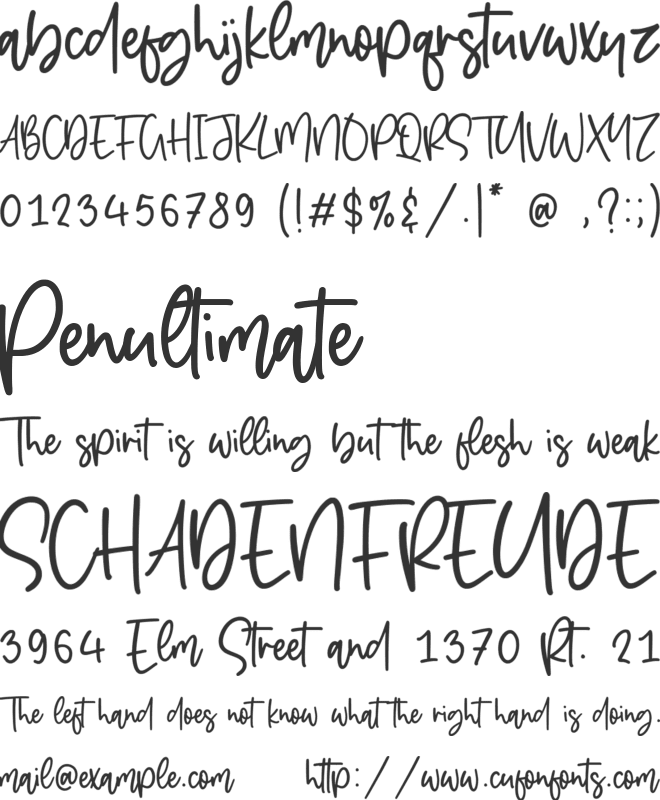 Starbeamer font preview