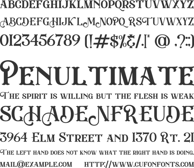 Eastwood font preview